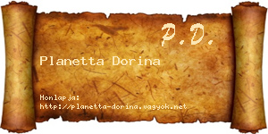 Planetta Dorina névjegykártya